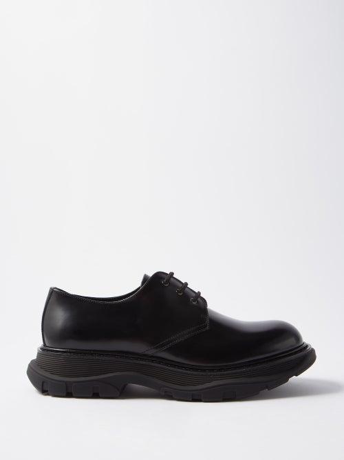 Alexander Mcqueen - Leather Derby Shoes - Mens - Black