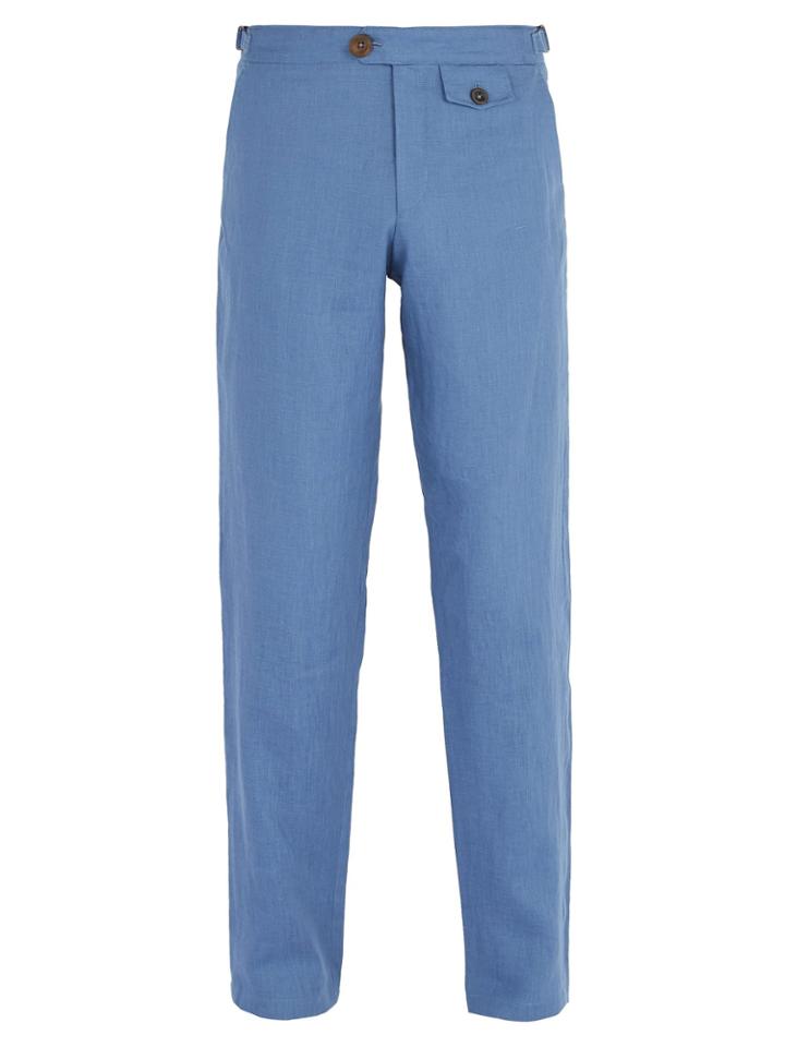 Oliver Spencer Linton Straight-leg Linen Trousers