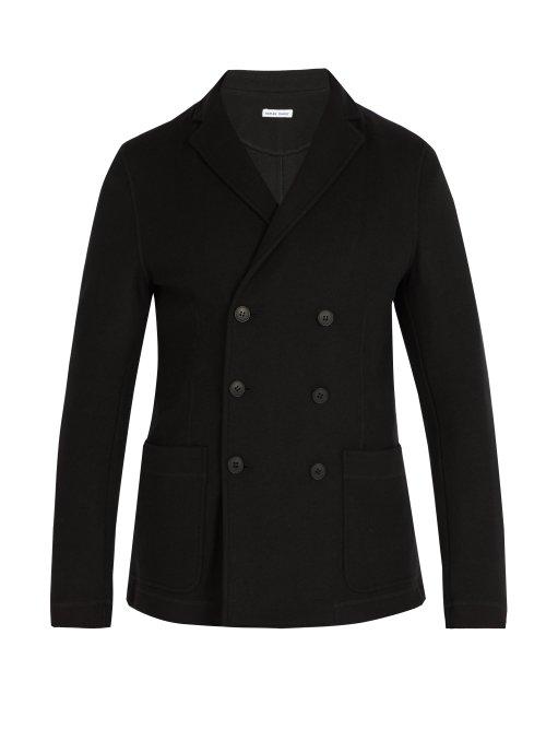 Matchesfashion.com Tomas Maier - Double Breasted Felted Ponte Blazer - Mens - Black