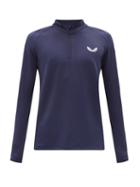 Matchesfashion.com Castore - Logo-print Striped Jersey Track Top - Mens - Navy