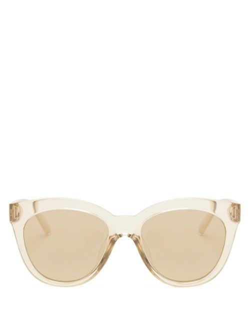 Matchesfashion.com Le Specs - Resumption Cat-eye Recycled Sunglasses - Womens - Clear