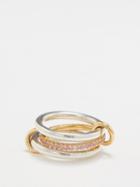 Spinelli Kilcollin - Libra Sapphire, Sterling Silver & 18kt Gold Ring - Womens - Pink Multi