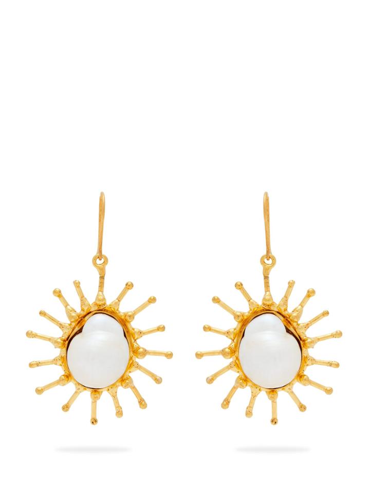 Sylvia Toledano Sun Mother-of-pearl Baroque Drop Earrings
