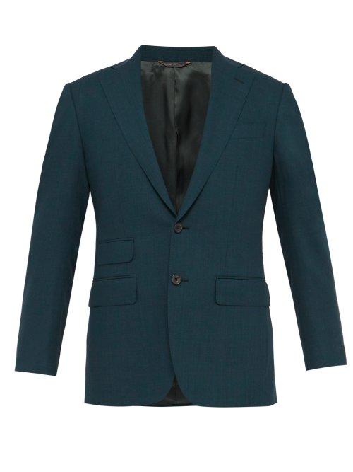 Matchesfashion.com Thom Sweeney - Single Breasted Wool Blazer - Mens - Green