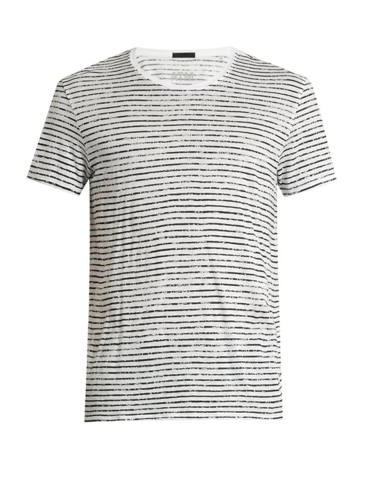 Atm Crew-neck Striped Cotton-jersey T-shirt