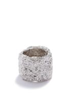 Balenciaga - Alu Textured Ring - Womens - Silver