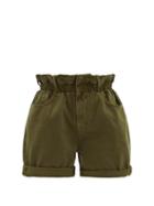 Ladies Rtw Frame - Rolled-cuffs Denim Shorts - Womens - Dark Green