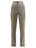 Matchesfashion.com Pallas X Claire Thomson-jonville - Elite High Rise Wool Trousers - Womens - Grey