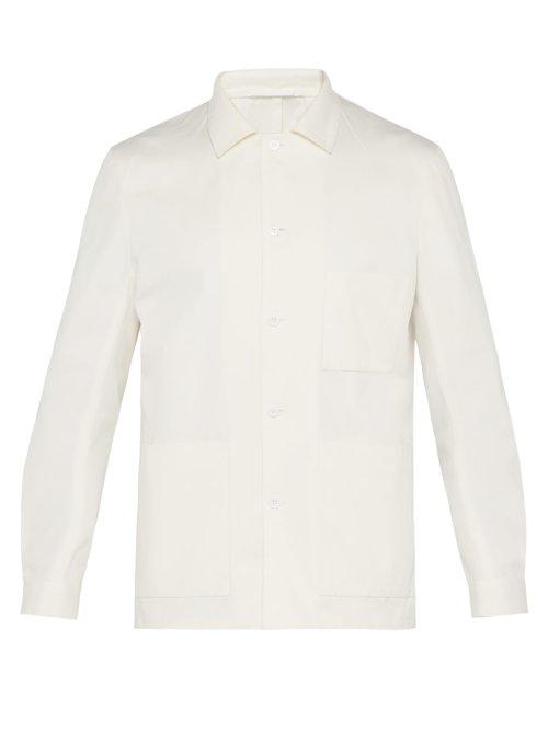 Matchesfashion.com P. Johnson - Single Breasted Linen Shirt Jacket - Mens - White