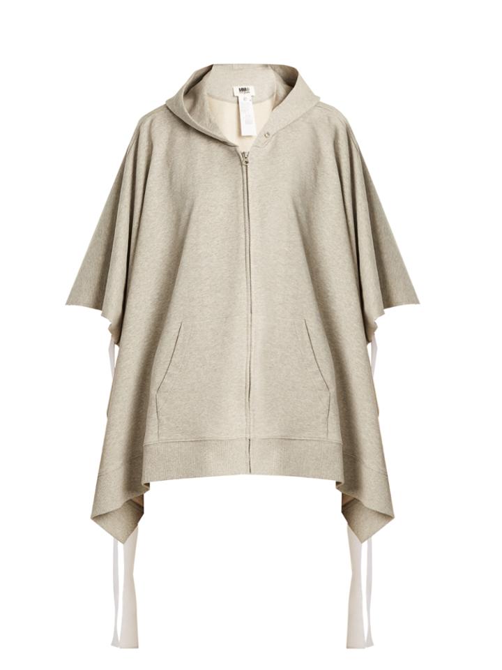 Mm6 By Maison Margiela Tie-side Cotton Hooded Sweatshirt