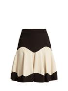 Alexander Mcqueen Bi-colour Intarsia-knit Skirt