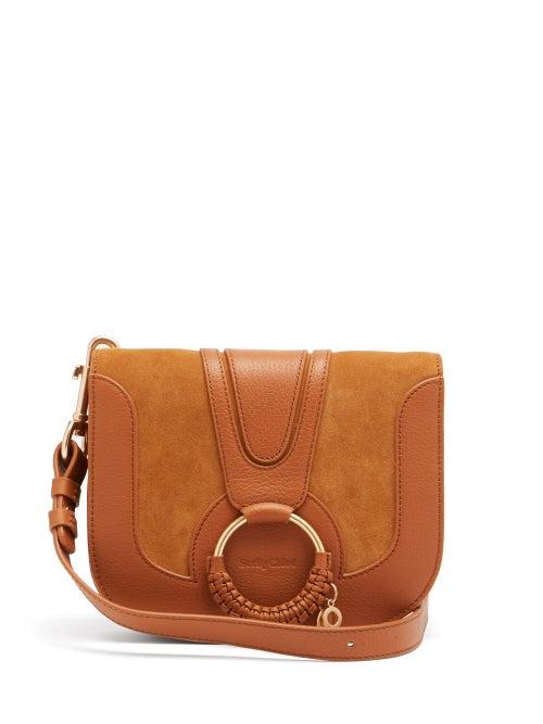 Matchesfashion.com See By Chlo - Hana Small Suede And Leather Cross-body Bag - Womens - Tan