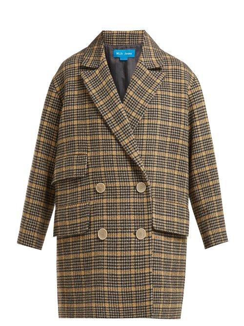 Matchesfashion.com M.i.h Jeans - Ryley Double Breasted Wool Blend Coat - Womens - Beige Multi