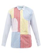 Comme Des Garons Shirt - Patchwork Check Cotton-poplin Shirt - Mens - Multi