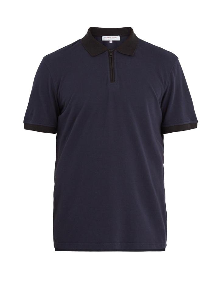 Orlebar Brown Jarrett Half-zip Cotton-piqu Polo Shirt