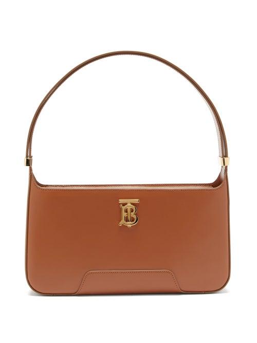 Burberry - Tb-hardware Leather Shoulder Bag - Womens - Dark Tan