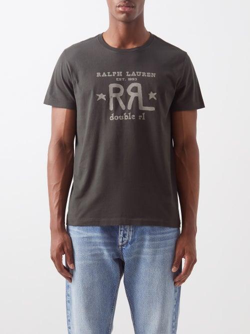 Rrl - Logo-print Cotton-jersey T-shirt - Mens - Black
