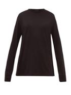 Matchesfashion.com Wardrobe. Nyc - Long Sleeve Cotton Jersey T Shirt - Womens - Black
