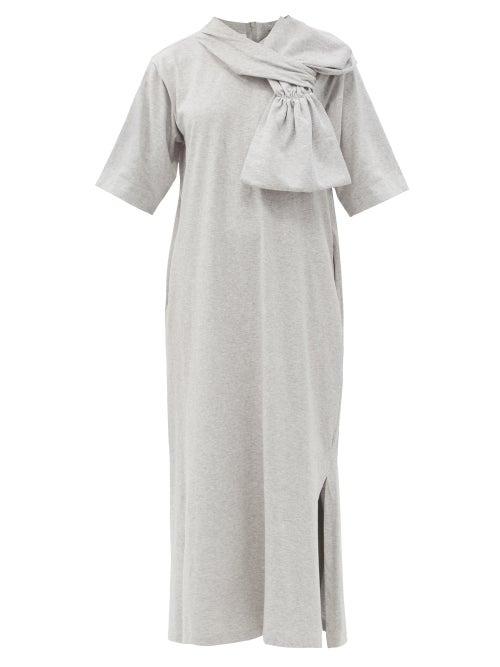 Matchesfashion.com Mm6 Maison Margiela - Cotton-jersey T-shirt Dress - Womens - Grey
