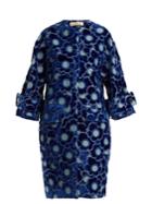 Marni Coral-jacquard High-neck Velvet Coat