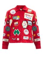 Matchesfashion.com Bode - Vintage-patch Corduroy Jacket - Mens - Red