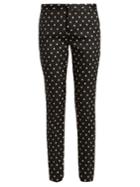 Giambattista Valli Slim-leg Spot-jacquard Twill Trousers