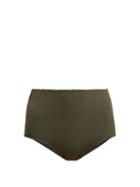 Matchesfashion.com Marysia - Corsica High Waisted Bikini Briefs - Womens - Khaki Multi