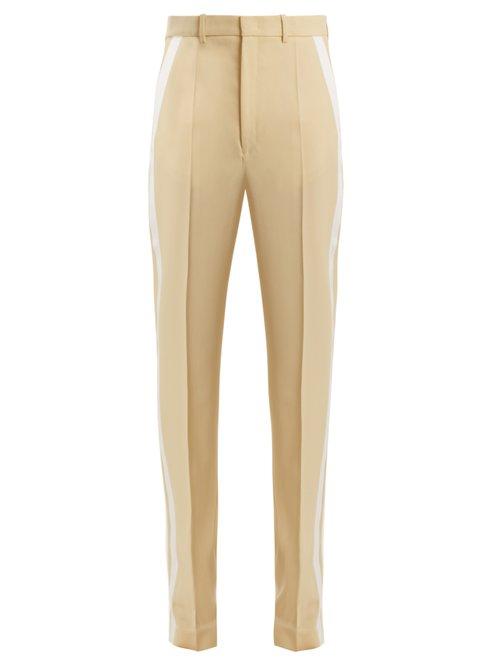 Matchesfashion.com Joseph - Fever Straight Leg Wool Trousers - Womens - Light Yellow