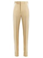 Matchesfashion.com Joseph - Fever Straight Leg Wool Trousers - Womens - Light Yellow