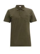 Matchesfashion.com Sunspel - Riviera Cotton Piqu Polo Shirt - Mens - Khaki