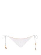 Matchesfashion.com Biondi - Boheme Lace Print Bikini Briefs - Womens - White