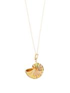 Matchesfashion.com Aurlie Bidermann Fine Jewellery - Nautilus Sapphire, Diamond & 18kt Gold Necklace - Womens - Yellow Gold