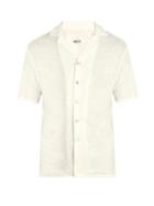 Matchesfashion.com Hecho - Short Sleeved Linen Shirt - Mens - Cream
