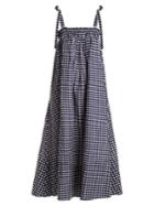 Loup Charmant Bastille Square-neck Gingham Cotton Dress
