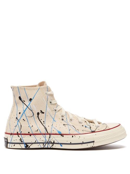 Matchesfashion.com Converse - Chuck 70 Archive Paint-splatter Canvas Trainers - Mens - White Multi
