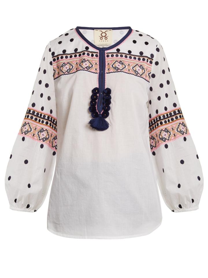 Figue Savannah Embroidered Cotton Shirt