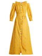 Carolina Herrera Elasticated Neck Spot-print Cotton Dress