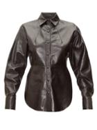 Matchesfashion.com Isabel Marant - Xiao Leather Shirt - Womens - Black