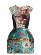 Matchesfashion.com Mary Katrantzou - Rooster Floral Print Dress - Womens - Blue Multi