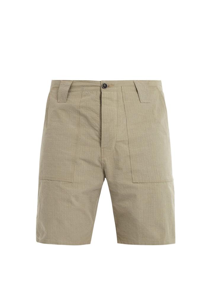 The Lost Explorer Chur Mid-rise Ripstop-stitch Cotton Shorts