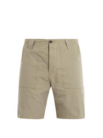 The Lost Explorer Chur Mid-rise Ripstop-stitch Cotton Shorts