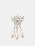 Gucci - Gg Crystal And Faux-pearl Brooch - Womens - Pearl