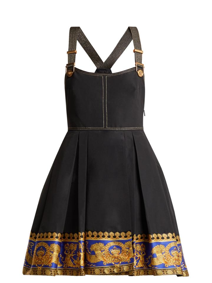 Versace Printed-hem Pinafore Dress