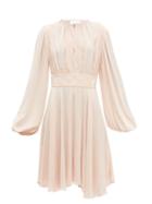 Matchesfashion.com Giambattista Valli - Balloon Sleeve Crepe Dress - Womens - Light Pink