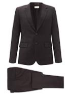 Matchesfashion.com Saint Laurent - Single-breasted Slim-fit Wool-twill Suit - Mens - Black