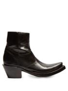Vetements X Lucchese Leather Ankle Boots