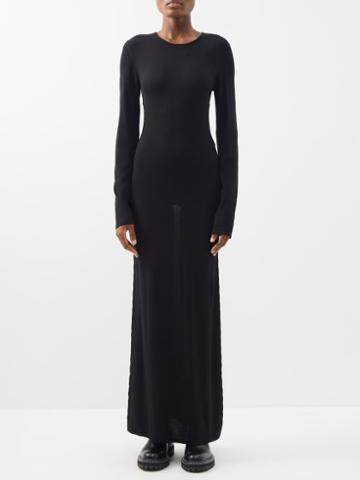 Altu - Cutout Jersey Maxi Dress - Womens - Black