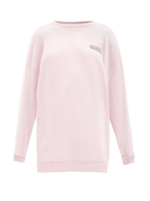 Matchesfashion.com Ganni - Software Recycled-cotton Blend Jersey Sweatshirt - Womens - Pink