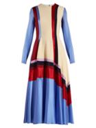 Matchesfashion.com Roksanda - Etta Silk Satin Dress - Womens - Blue