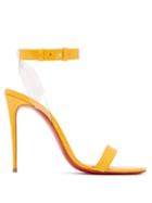 Matchesfashion.com Christian Louboutin - Jonatina Patent Leather Sandals - Womens - Yellow